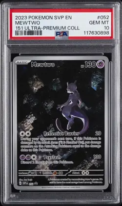 2023 POKEMON SVP EN-SV BLACK STAR PROMO 151 ULTRA-PREM COLL #052 MEWTWO PSA 10 - Image 1