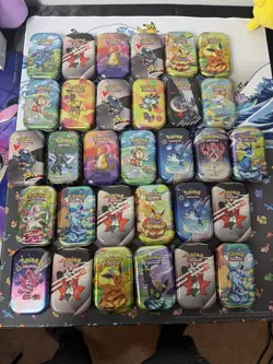 Pokemon TCG HUGE MINI TIN LOT - 31 Mini Tins - Prismatic,151(ALL EMPTY NO PACKS) - Image 3