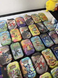Pokemon TCG HUGE MINI TIN LOT - 31 Mini Tins - Prismatic,151(ALL EMPTY NO PACKS) - Image 4