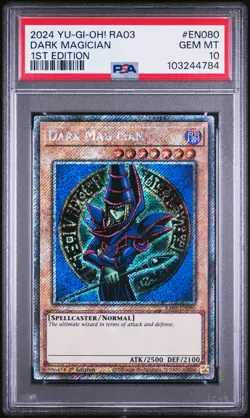 2024 YU-GI-OH! RA03-QUARTER CENTURY BONANZA 1ST ED #EN080 DARK MAGICIAN PSA 10 - Image 1