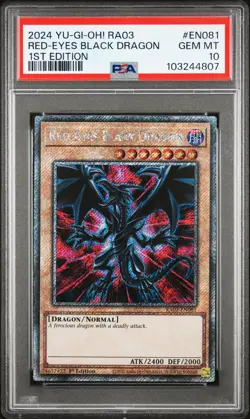 2024 YU-GI-OH! RA03-QUARTER CENTURY BONANZA 1ST ED RED-EYES BLACK DRAGON PSA 10 - Image 1