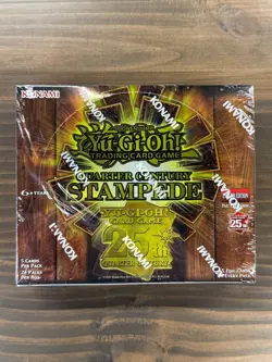 Yugioh Quarter Century STAMPEDE Booster Box 1st Edition Brand New 24 Packs - Image 1