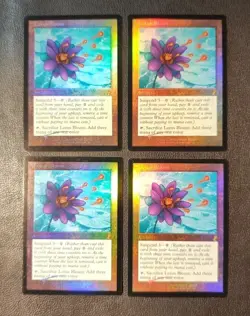 MTG Lotus Bloom Foil TSR Time Spiral Remastered 4 Card Set Used - Image 1