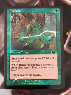 ULG Grudge Rancor Old Frame FOIL EN Urzas Legacy 1st Edition MTG Card - Image 1