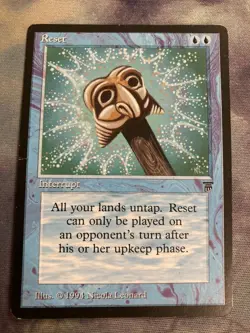LEG Reset English Plaid MTG Commander EDH Old School Card - Image 1