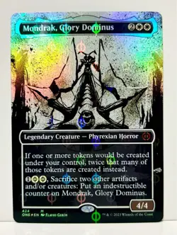 Mondrak Glory Dominus S C FOIL English Phyrexia Total Unification MTG unused - Image 1