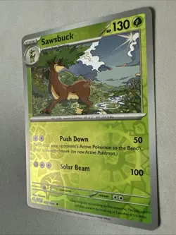 Pokemon TCG * SV White Flare * 007/086 Sawsbuck U * REVERSE HOLO * FRESH PK - Image 2