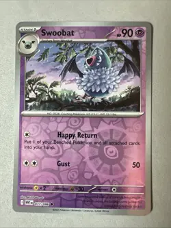 Pokemon TCG SV White Flare * 037/086 Swoobat Uncommon * REVERSE HOLO * FRESH PK - Image 1