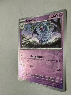 Pokemon TCG SV White Flare * 037/086 Swoobat Uncommon * REVERSE HOLO * FRESH PK - Image 2