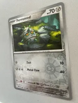 Pokemon TCG * SV White Flare 068/086 Ferroseed Common REVERSE HOLO * FRESH PK - Image 2