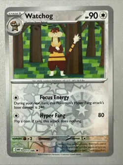 Pokemon TCG * SV White Flare * 073/086 Watchog Uncommon REVERSE HOLO * FRESH PK - Image 1