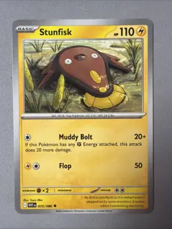 Pokemon TCG * SV White Flare * 035/086 Stunfisk Uncommon * FRESH PK - Image 1