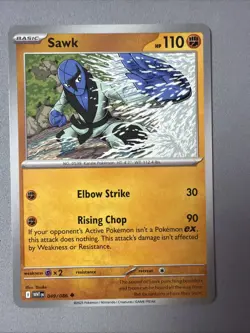 Pokemon TCG * SV White Flare * 049/086 Sawk Uncommon * FRESH PK - Image 1
