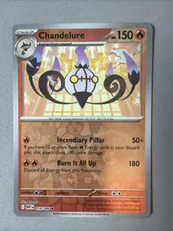 Pokemon TCG * SV White Flare * 018/086 Chandelure Rare * REVERSE HOLO * FRESH PK - Image 1