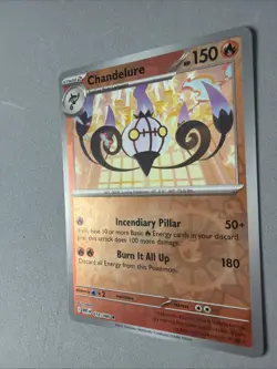 Pokemon TCG * SV White Flare * 018/086 Chandelure Rare * REVERSE HOLO * FRESH PK - Image 2