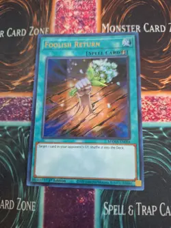 Yugioh Foolish Return MAMA-EN084 Ultra Rare 1st Edition Near Mint - Image 1
