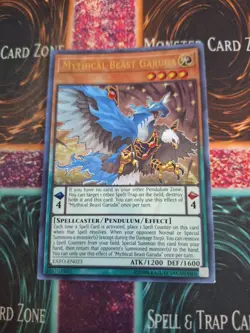 Yugioh Mythical Beast Garuda EXFO-EN023 Ultra Rare Unlimited Near Mint - Image 1