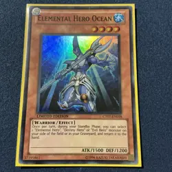 YuGiOh Elemental Hero Ocean CT07-EN018 Limited Edition Super Rare LP - Image 1