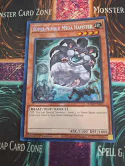 Yugioh Super-Nimble Mega Hamster RA02-EN004 Secret Rare 1st Edition Near Mint - Image 1