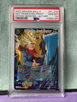 PSA 10 Dragon Ball Super Alt Art Card SS2 VTrunk Heroic Prospect P-219 PR PSA 10 - Image 1