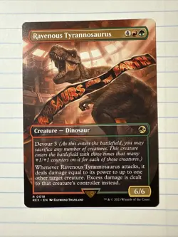 Ravenous Tyrannosaurus Borderless Card Near Mint, English Edition - Image 1
