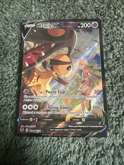 Pokemon Mawile v TCG Sword & Shield Silver Tempest Ultra Rare Card TG17/TG30 - Image 1