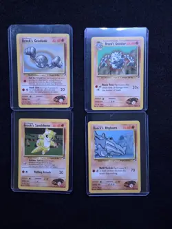Pokemon Gym Heros Brocks Lot 4 Cards Great Condition - Image 1