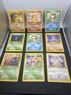 POKEMON TCG JUNGLE/FOSSIL - 9 CARD LOT 1ST EDITION CARDS - Image 2