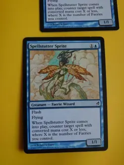 Spellstutter SPrite x2 Faerie Wizard MTG 2 Card. Lorwyn. - Image 2