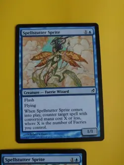 Spellstutter SPrite x2 Faerie Wizard MTG 2 Card. Lorwyn. - Image 3