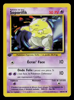 Pokemon Card - Drowzee Soporifik FRENCH 1st Edition Base Set 49/102 Common - Image 1