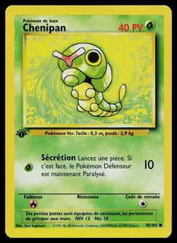 Pokemon Card - Caterpie Chenipan 1st Edition French Base Set 45/102 Common - Image 1