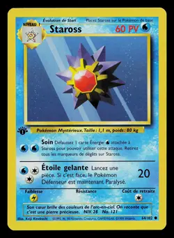 Pokemon Card - Starmie Staross FRENCH 1st Edition Base Set 64/102 Common - Image 1