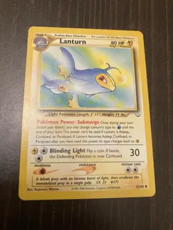 Lanturn 32/64 Neo Revelation Rare Vintage Pokemon Card Lantern - Image 1