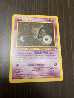 Unown V 89/105 Neo Destiny Rare Vintage Pokemon Card Unknown [V] - Image 1