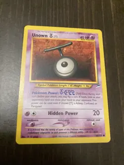 Unown T 88/105 Neo Destiny Rare Vintage Pokemon Card Unknown [T] - Image 1