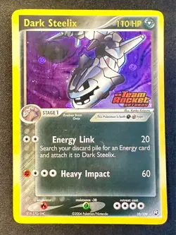 Dark Steelix 10/109 EX Team Rocket Returns Pokemon Card Reverse Holo Rare - Lp - Image 1