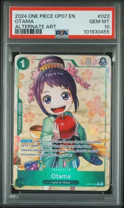 One Piece Card Otama Alt Art OP07-022 500 Years in the Future PSA 10 - Image 1