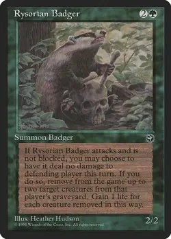 Rysorian Badger 1x MtG Homelands HML PLAYED - Image 1