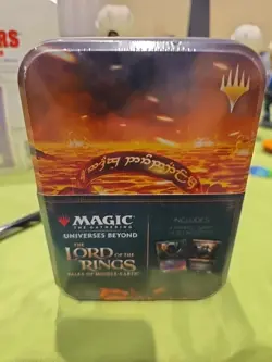MAGIC THE GATHERING MTG LORD OF THE RINGS TALES OF MIDDLE EARTH SEALED TIN RING - Image 1