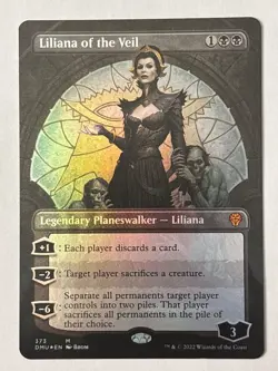 Liliana of the Veil - Borderless FOIL - Dominaria United - NM MTG - Image 1