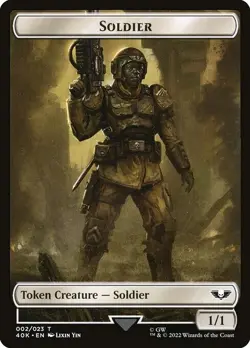 MTG - Soldier (002), Space Marine Devastator Double-sided Token - Warhammer 40K - Image 2