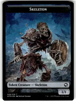 1x - SKELETON \ LOST MINE OF PHANDELVER (#19/21) Token - FOIL - AFR MTG - Image 2