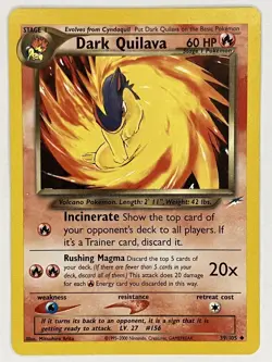 Dark Quilava LP Unlimited 39/105 Neo Destiny Pokemon TCG Regular - Image 1