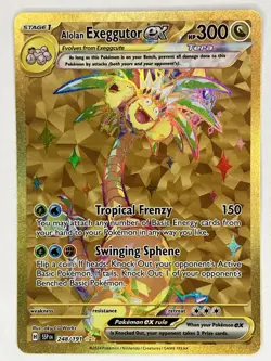 Alolan Exeggutor ex NM GOLD 248/191 Sv08: Surging Sparks Pokemon TCG Holo - Image 1