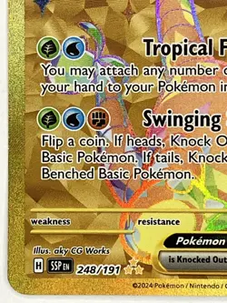 Alolan Exeggutor ex NM GOLD 248/191 Sv08: Surging Sparks Pokemon TCG Holo - Image 5