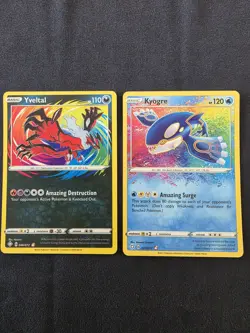 Yveltal 046/072 & Kyogre 021/072-Shining Fates -Foil Amazing Rare Pokemon Set - Image 1