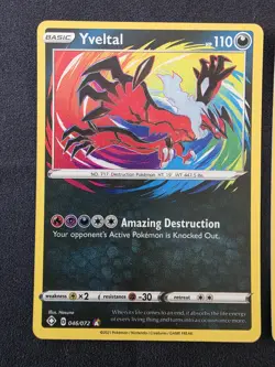 Yveltal 046/072 & Kyogre 021/072-Shining Fates -Foil Amazing Rare Pokemon Set - Image 3