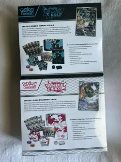 Pokemon Black Bolt and White Flare Elite Trainer Box ETB Set of 2 Sealed - Image 2