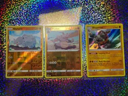 Pokemon TCG Burning Shadows: Holo 67/147 Rhyperior; Reverse Holo 65/147 Rhyhorn - Image 1